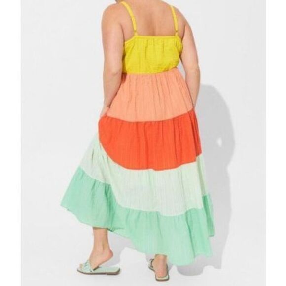 398. Torrid maxi colorful sundress with pockets size 2X - Picture 2 of 10